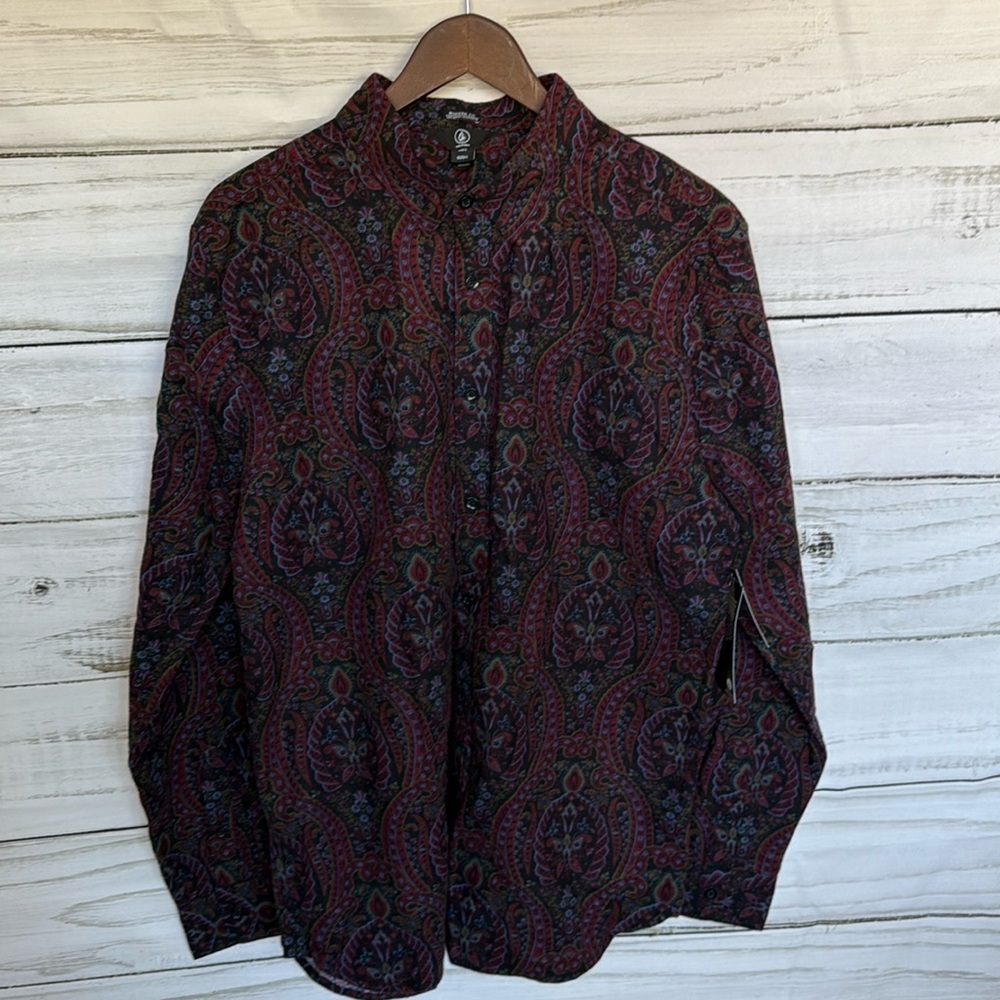 Volcom button up, long sleeve shirt